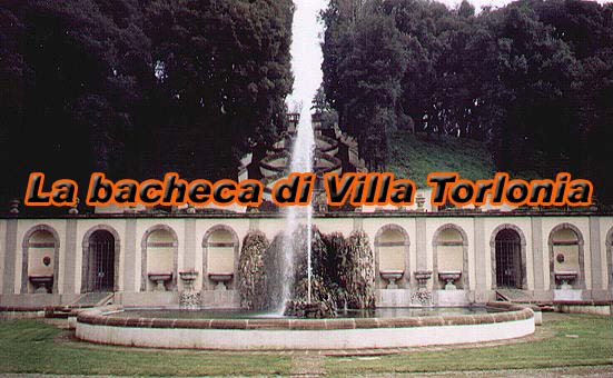 La bacheca di Villa Torlonia