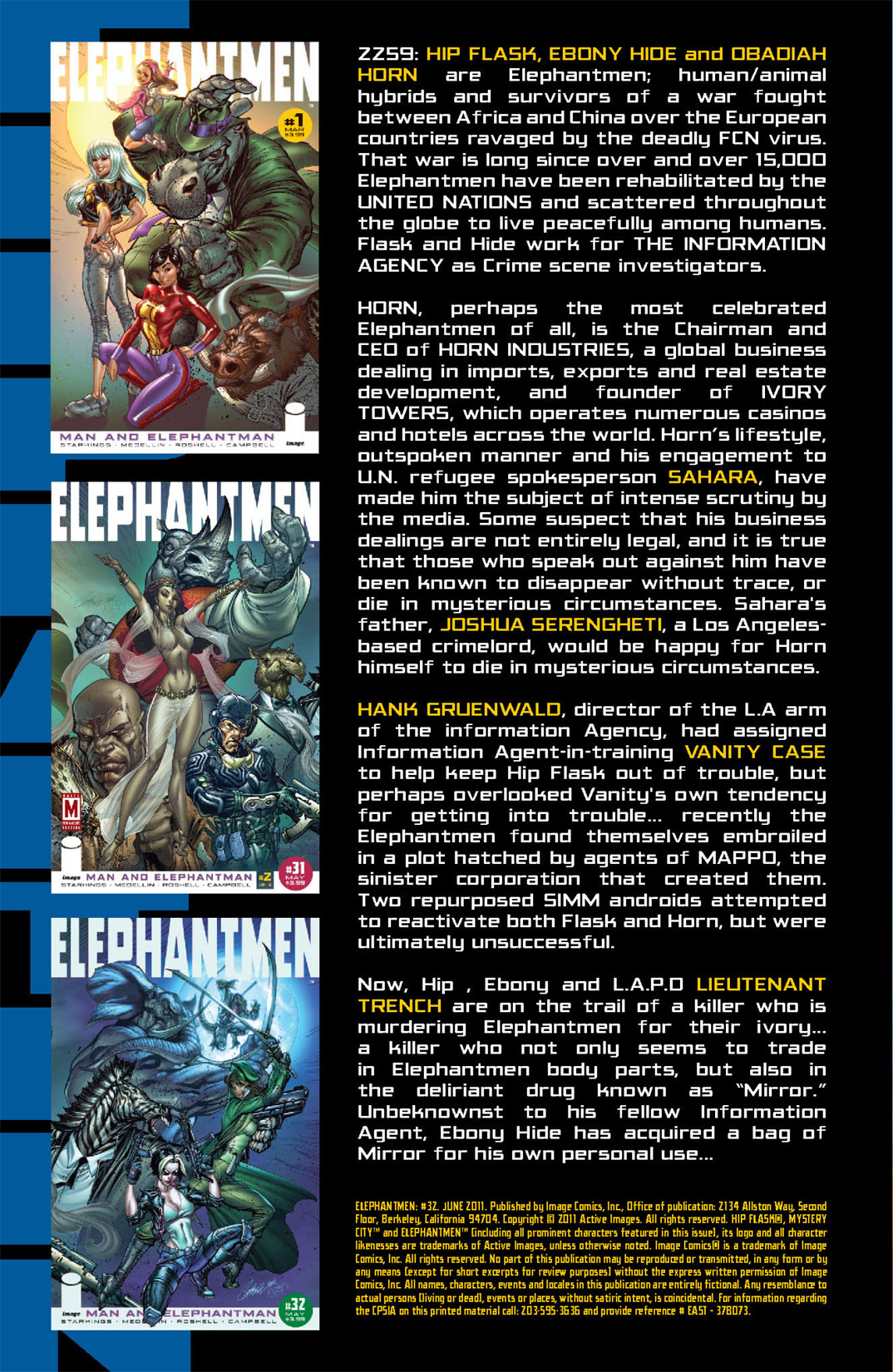 Read online Elephantmen comic -  Issue #32 - 3