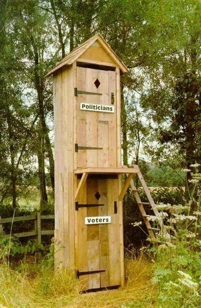 Two-story outhouse