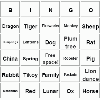 Chinese bingo year game printable games activity cards matching kids activities card teacherspayteachers years board vocabulary 2021 fun educational preview Chinese New Year Cards: Chinese New Year Bingo Cards