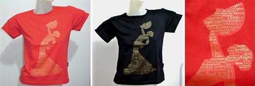 T-shirt BAB006 Bailaora in black or red - US$ 25.00