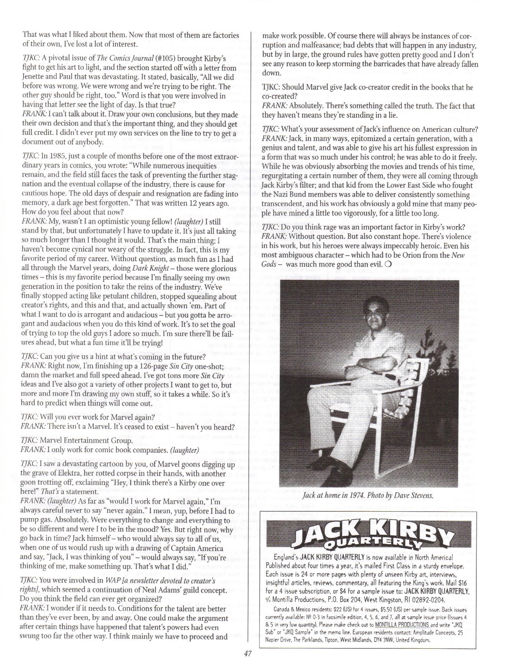 Read online The Jack Kirby Collector comic -  Issue #16 - 47