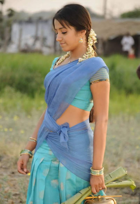 trisha krishnan in half saree actress pics