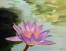 Lotus bloem (Acryl op doek)