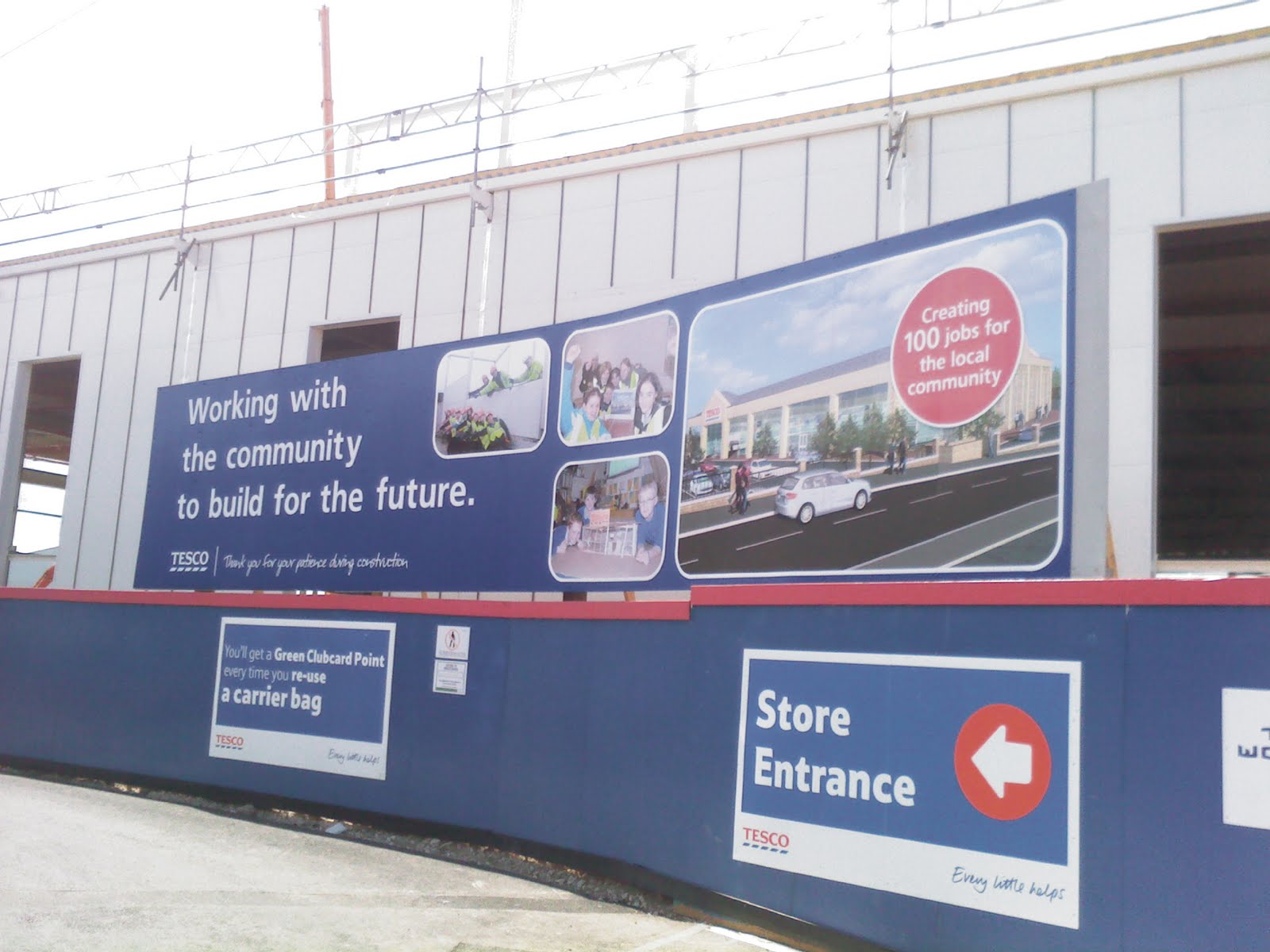 The Green I Signs Blog Tesco Skipton working with Duncan