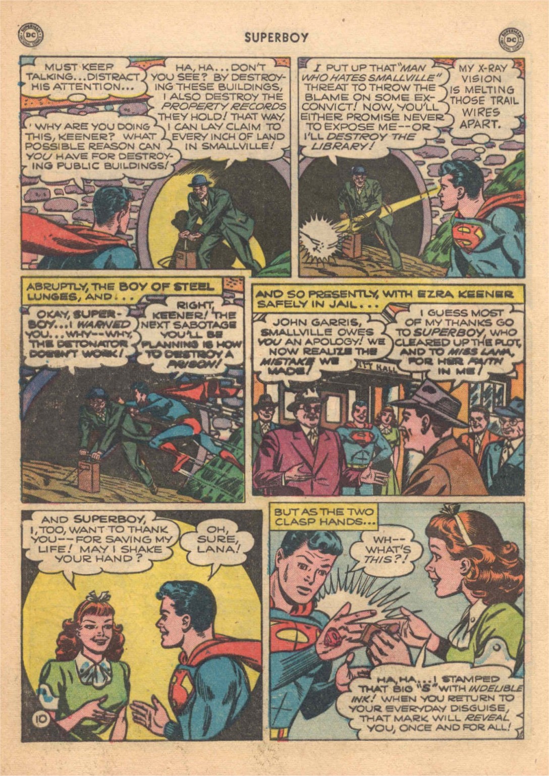 Read online Superboy (1949) comic -  Issue #10 - 11