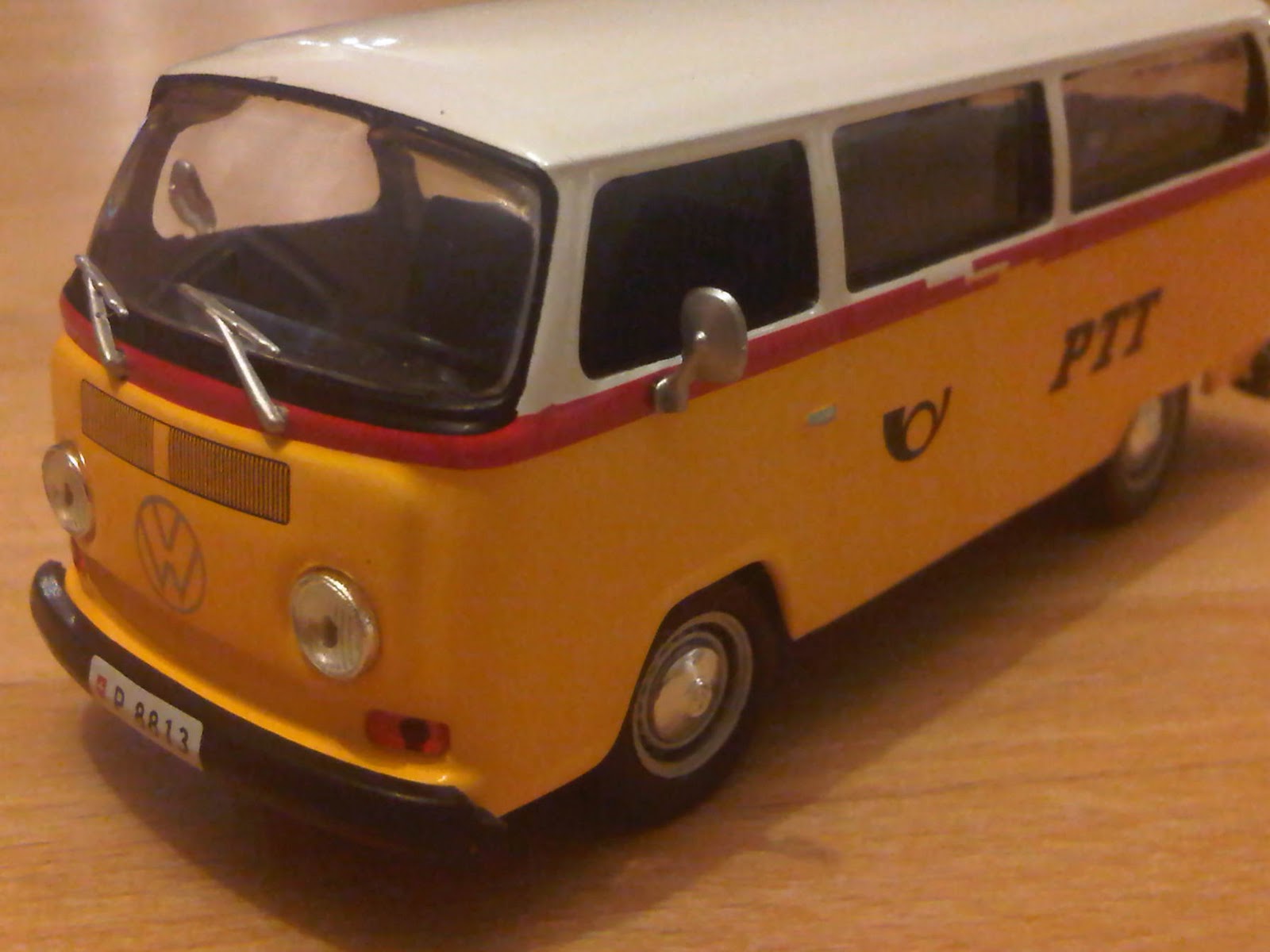 My model cars: Volkswagen T2 Kombi Swiss PTT 1965 1/43, by Minichamps