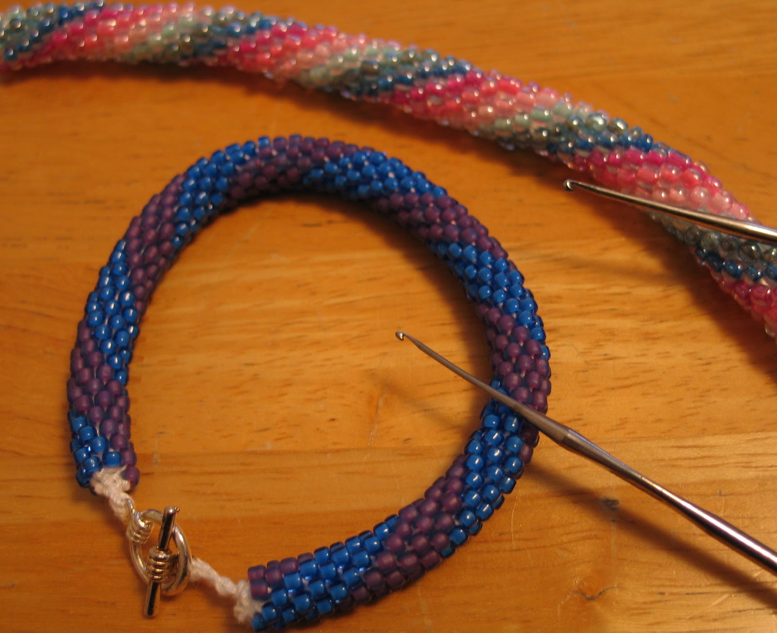 In the Loop Smaller Bead Crochet Rope Bracelet