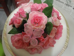 cake pink rose