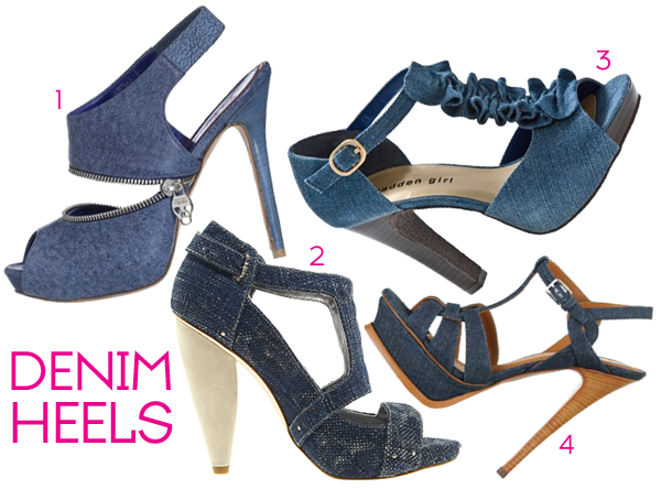 Denim Heels | Denim heels, Heels, Trending shoes
