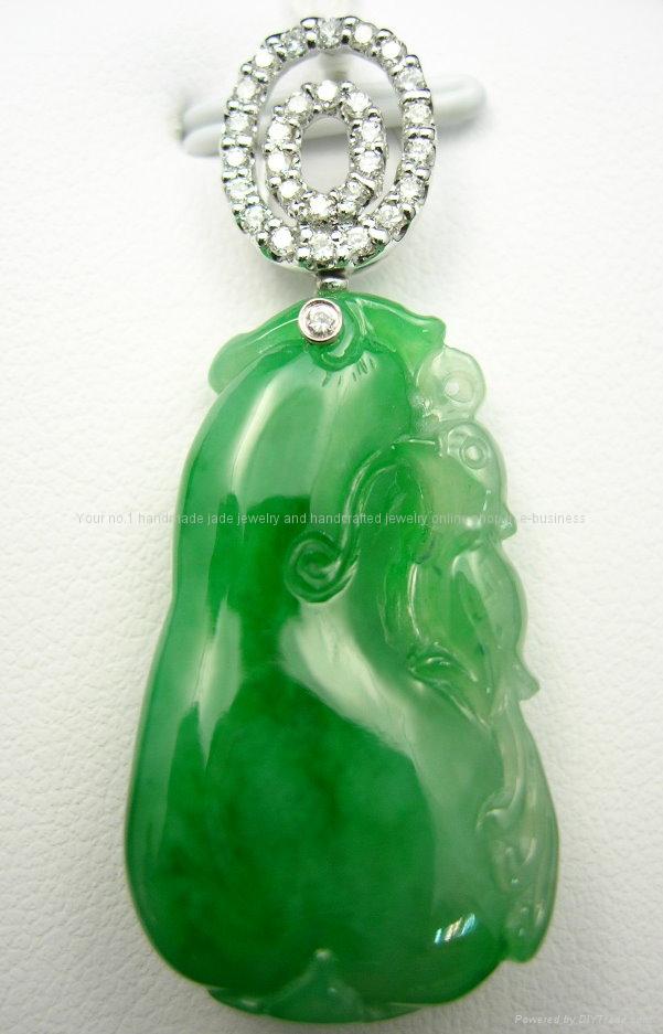 JADE NECKLACE, White Gold Jade Pendants GOLD AND JEWELRY , WATCHES