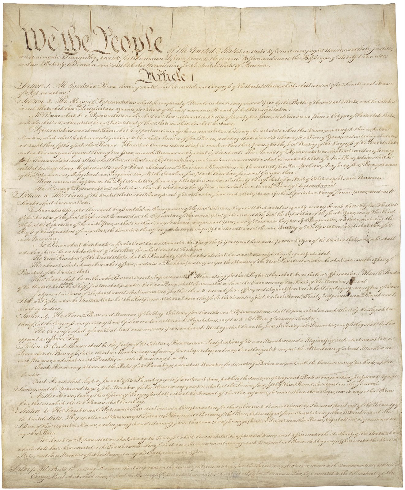 CONSTITUTION OF THE U.S.