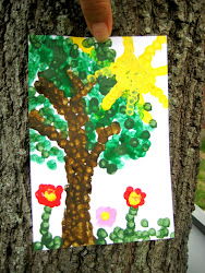 painting dot tip easy kid crafts craft friendly idea cotton paint paintings using tree artwork pointillism buds van preschool lesson