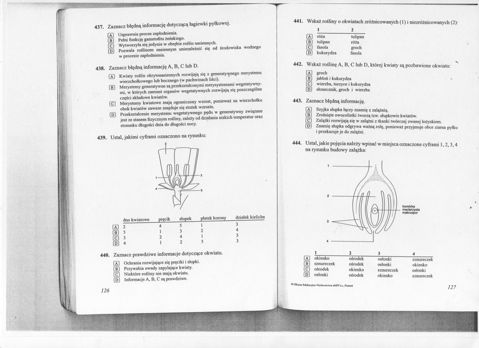 Odpoiwedzi Sprawdzian Rosliny Chomkiuj Gimnazjum probiochem.blogspot.com