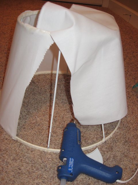Covering A Lampshade Southern Hospitality, How To Cover Lampshade Frame With Fabric