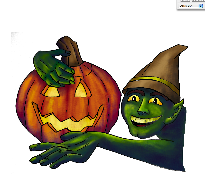 Design Tutorials Digital Drawing Halloween Goblin