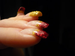 nails finger ring gold acrylic designs things glitter