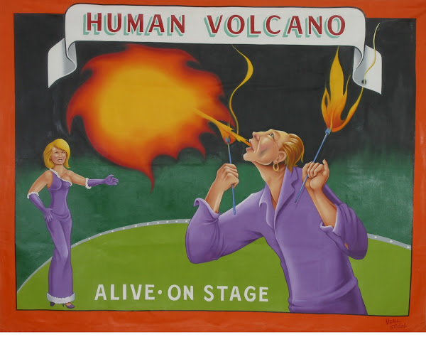 Johnny Meah Human Volcano Banner
