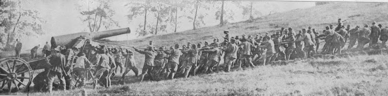 Italian Heavy Artillery Being Pulled into Place