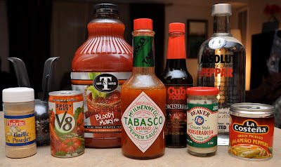 Jalepeno Bloody Mary ingredients