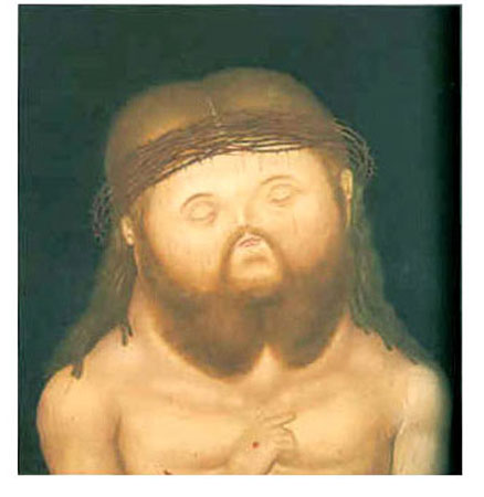 Cart\u00f3n Pintado: Fernando Botero est\u00e1 pintando sobre el V\u00eda Crucis