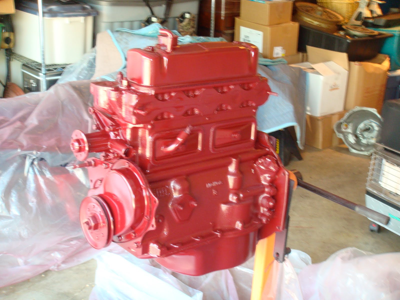 Jim & Joann's 1958 MGA Project Engine primer and paint