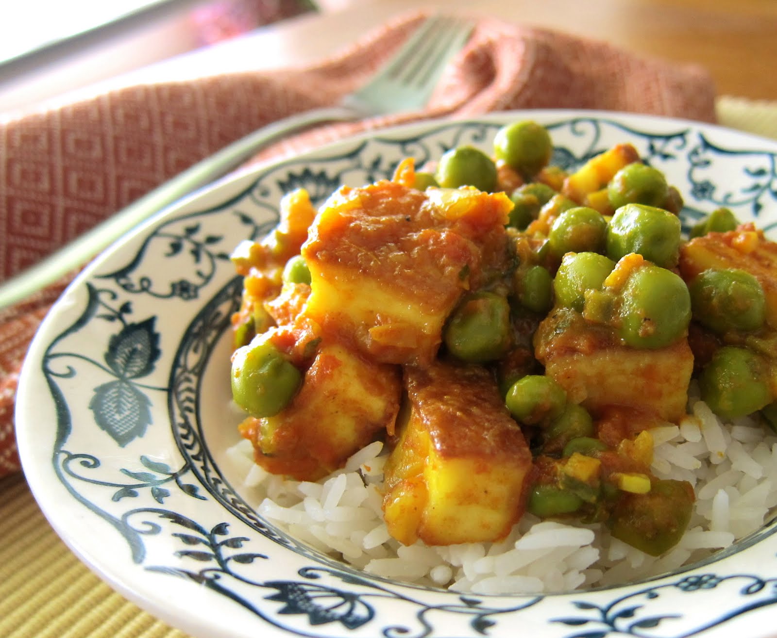 last call for corn paneer curry with peas. also saag paneer... with peas!