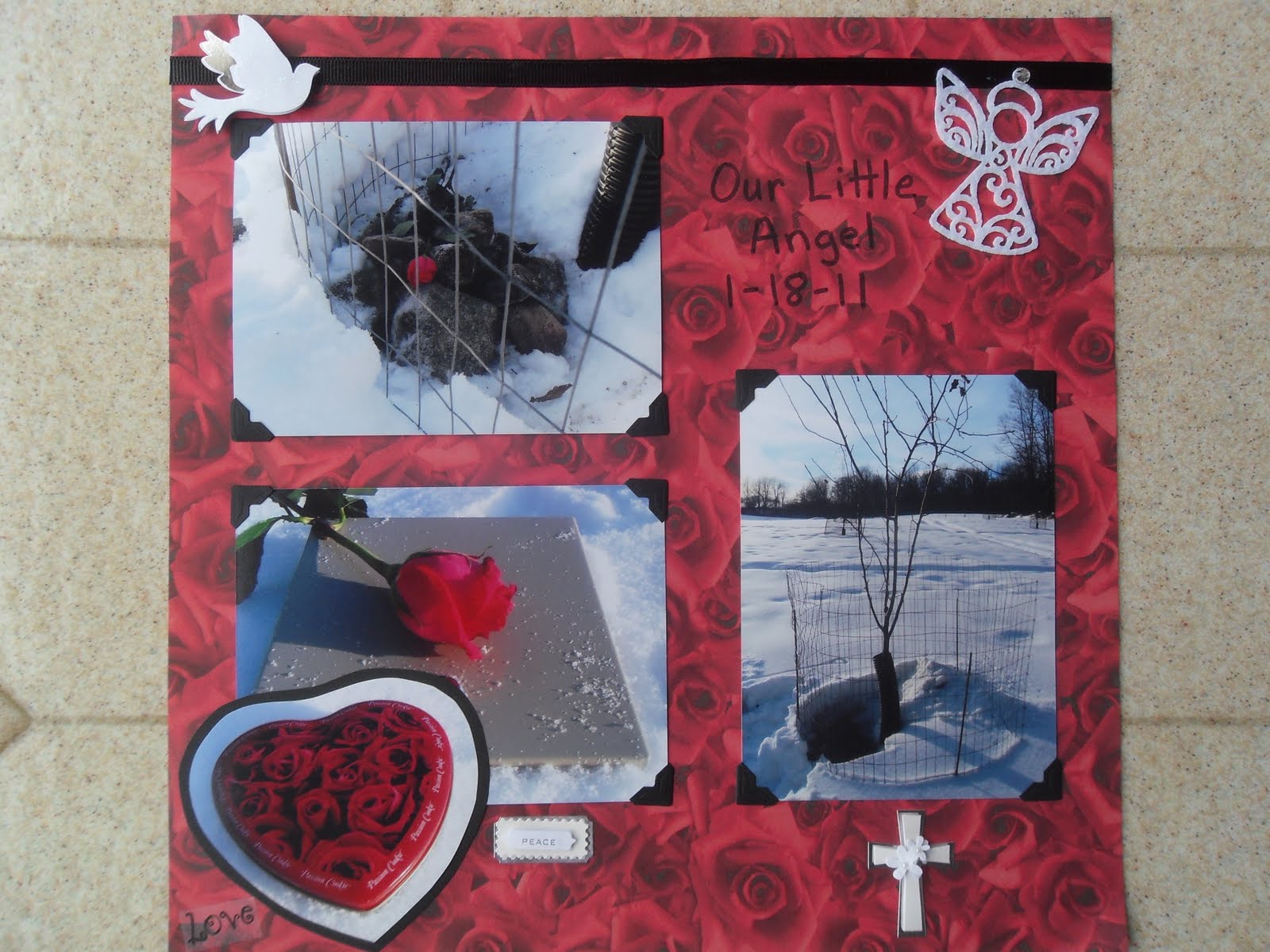 Simple Joy Crafting Memorial Scrapbook Page