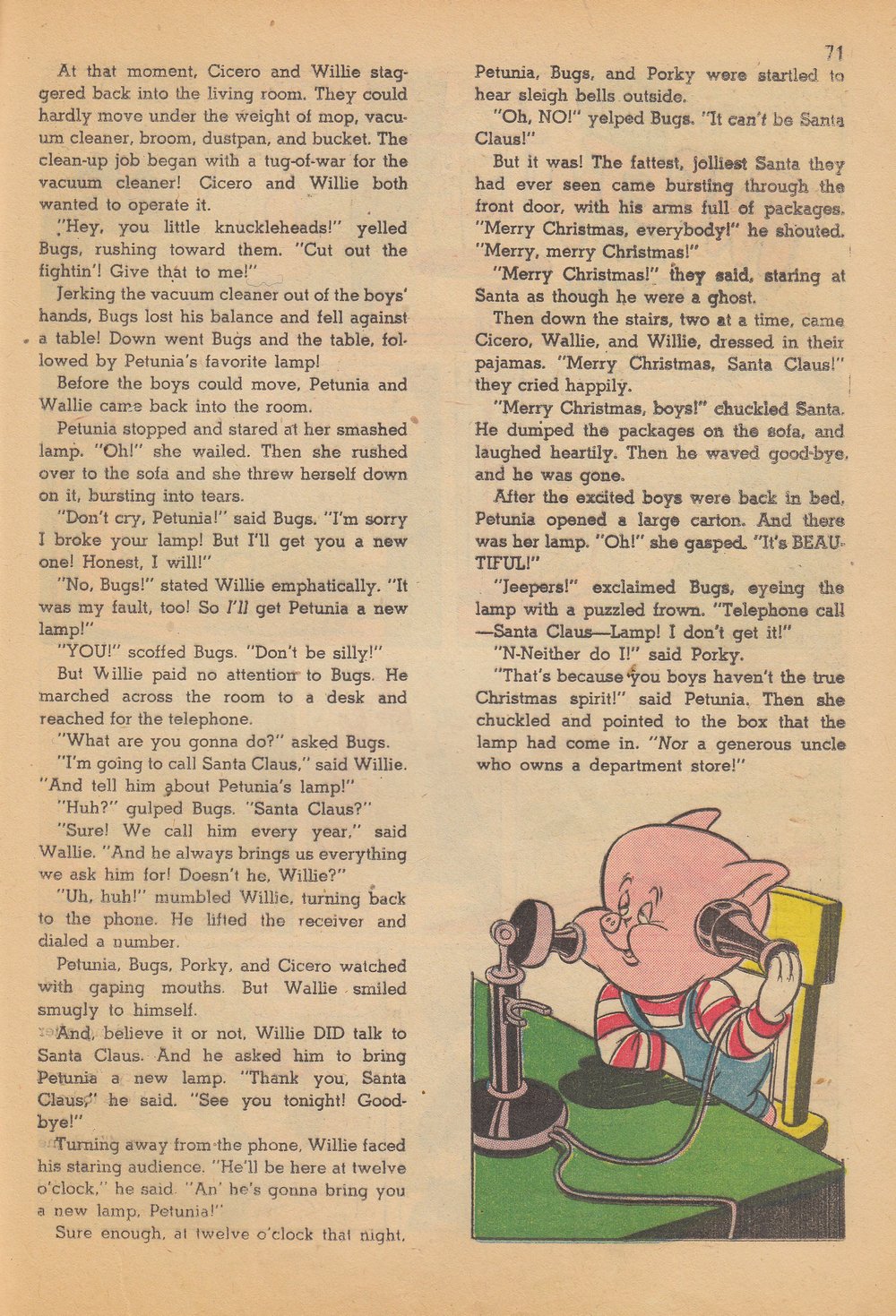 Read online Bugs Bunny's Christmas Funnies comic -  Issue # TPB 4 - 73