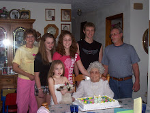 Grandma with daughter, son & great grandchildren