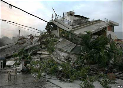 Collapsed building, Haiti