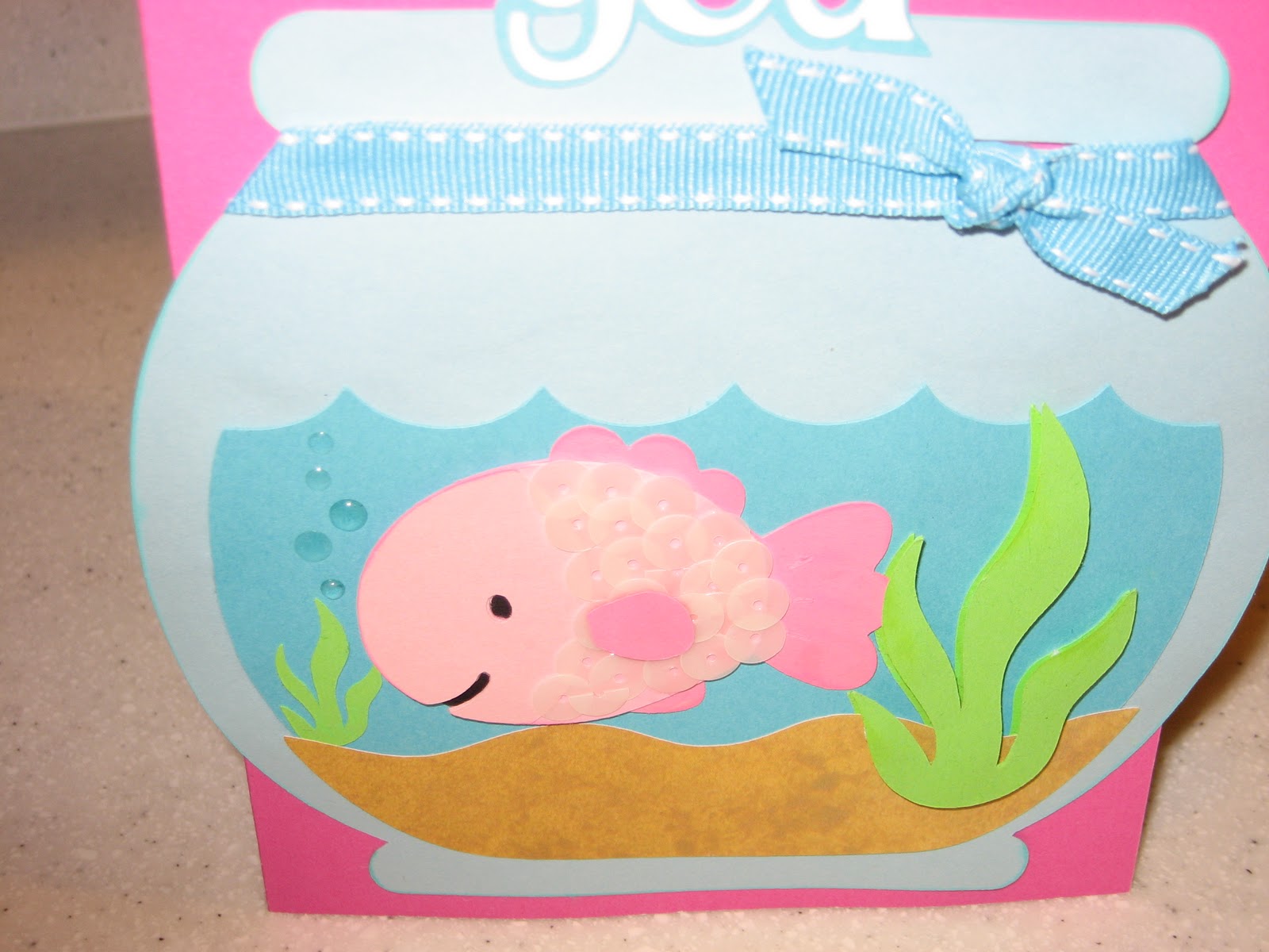 Created By Sally Create a Critter "Fish Bowl Card"