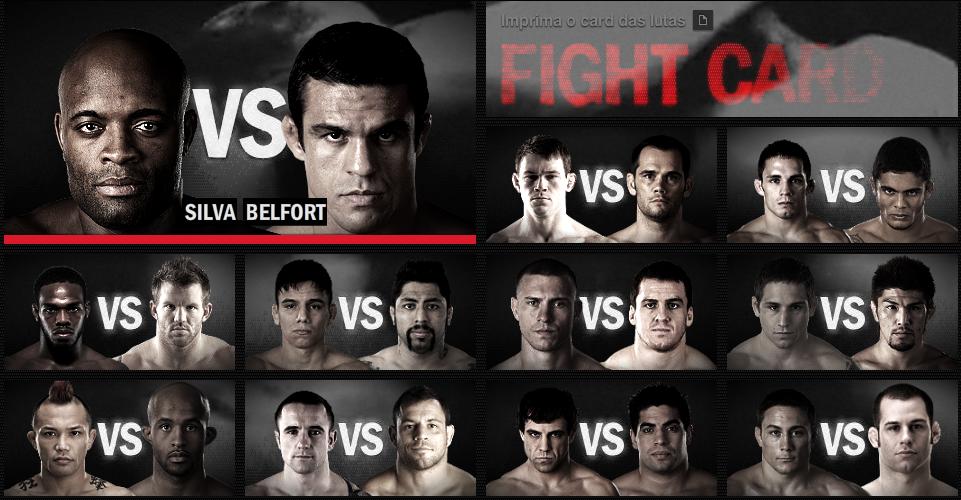 UFC 126 Card Silva vs Belfort UFC 126 Card Silva vs Belfort