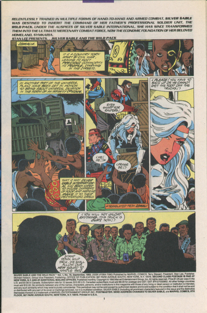 Read online Silver Sable and the Wild Pack comic -  Issue #16 - 2