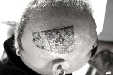 skin head tattoo images