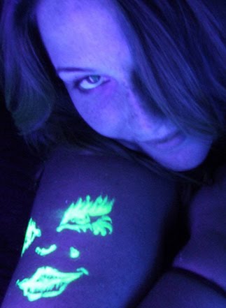  painting those fireflies on your skin. UV tattoo pigments are harmless.