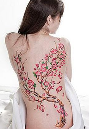 Cherry Blossom tattoo has lot of symbolic meaning in Chinese and Japanese