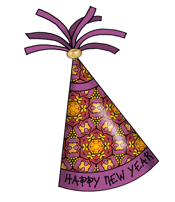 happy new year hat clipart - photo #47