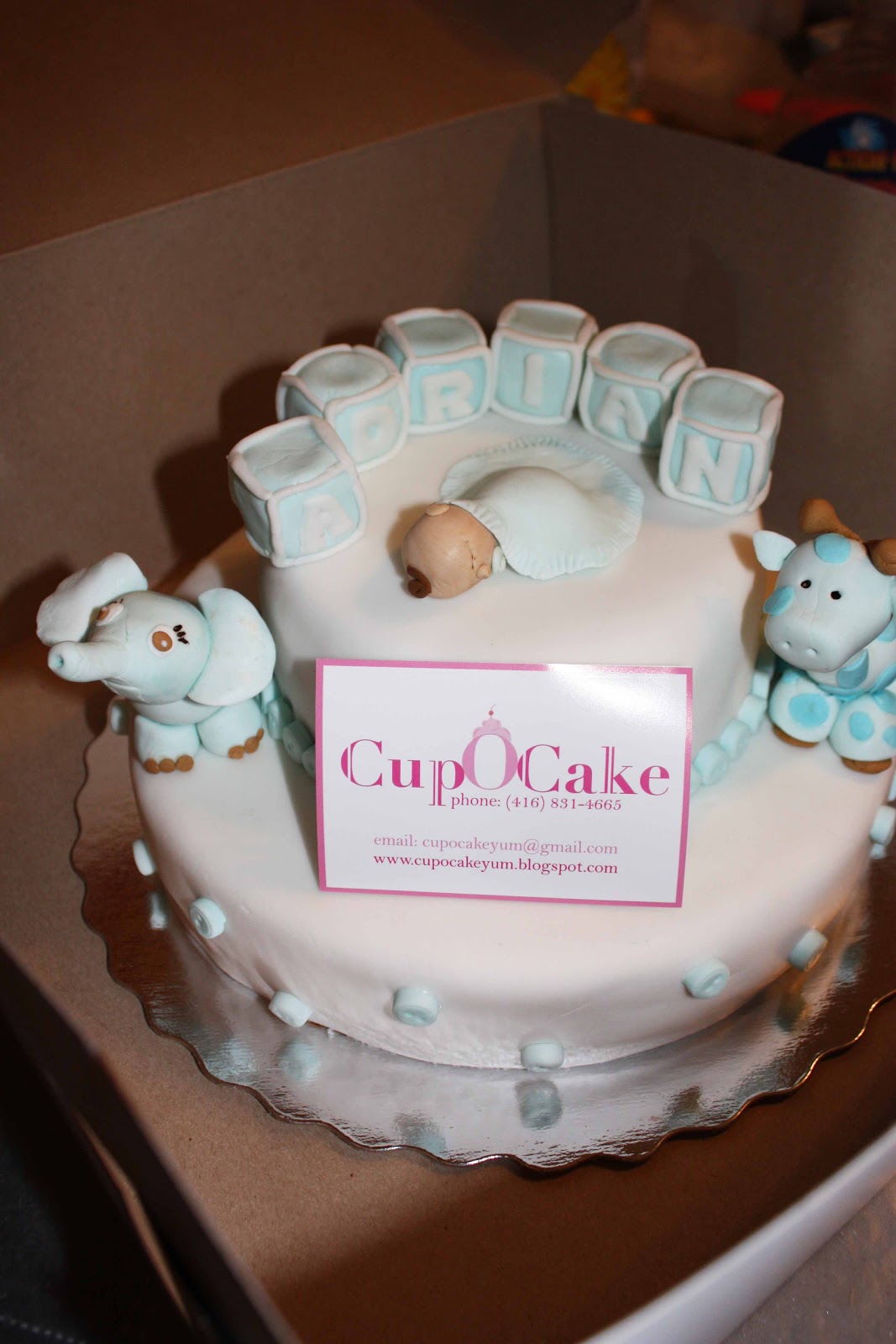 Cup O Cake Baby Dedication Cake Adrian's