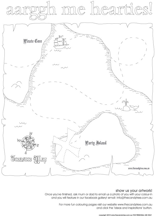 treasure map printable coloring pages - photo #18