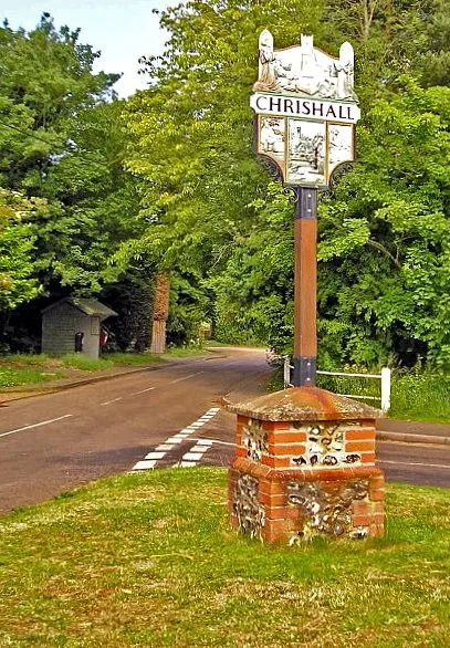 Chrishall village sign 