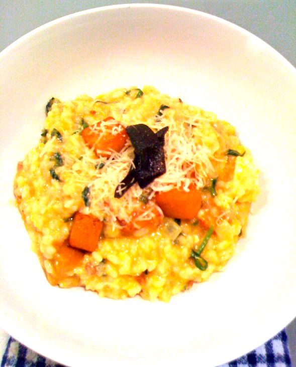 Essential ingredients: Pumpkin, feta and sage risotto