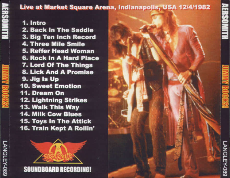 Aerosmith 1982 12 04 Indianapolis Jimmy Rocks bootleg Rock And Pop Bootlegs