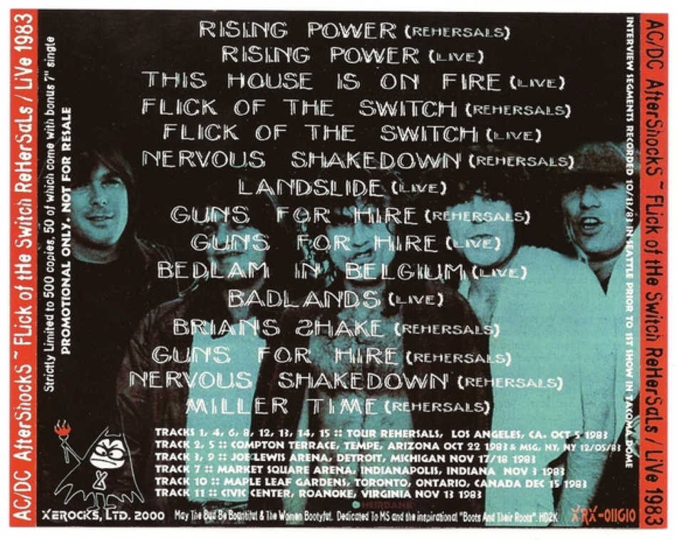 AC/DC - 1983 - Soundboard Tour Rehearsals & Rare Live Trax 