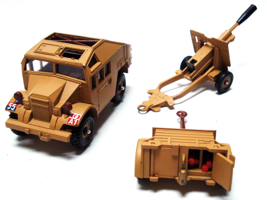FlamingKuda' Diecast Cars Toys WWII British Desert Rat Morris Quad Tractor, Limber