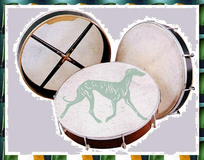 l'Irlande fabrique des tambourins en peau de Greyhound