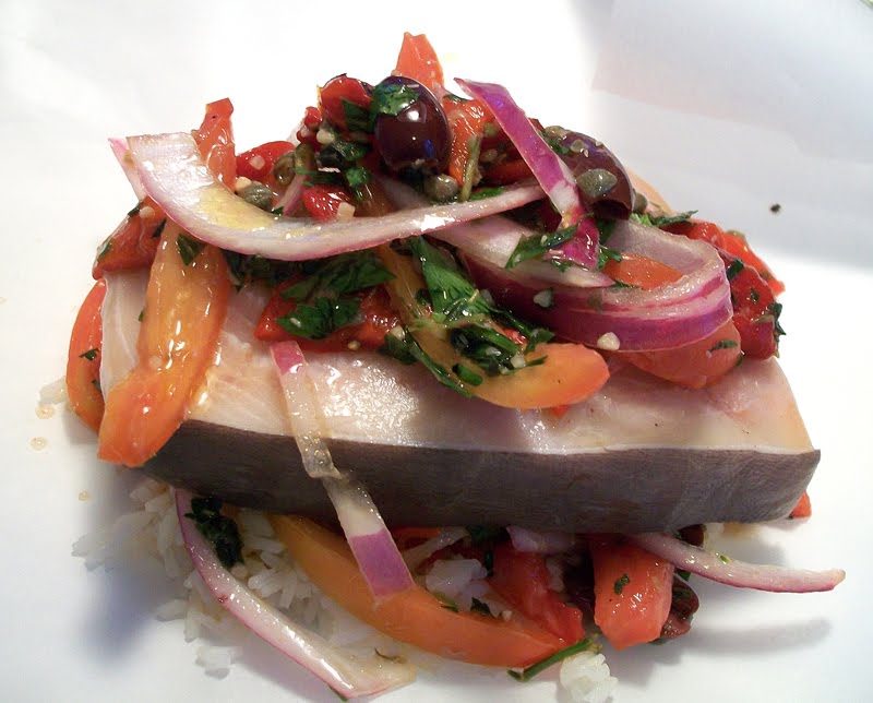 hashbrown recluse Mediterranean Swordfish in Parchment Packets