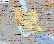 Kart over Iran