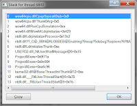 Вид стека вызовов в Process Explorer с системной отладочной информацией
