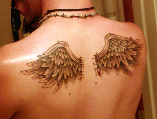 tribal tattoos of angel wings. small tattoos. Angels Wings